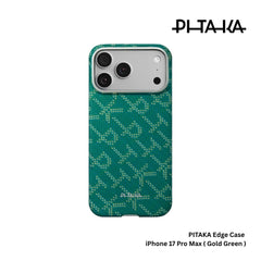 PITAKA - iPhone 17 Pro Max Case ( Monogram Ultra- Slim ) - Gold Green