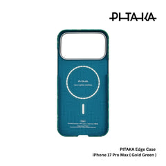 PITAKA - iPhone 17 Pro Max Case ( Monogram Ultra- Slim ) - Gold Green