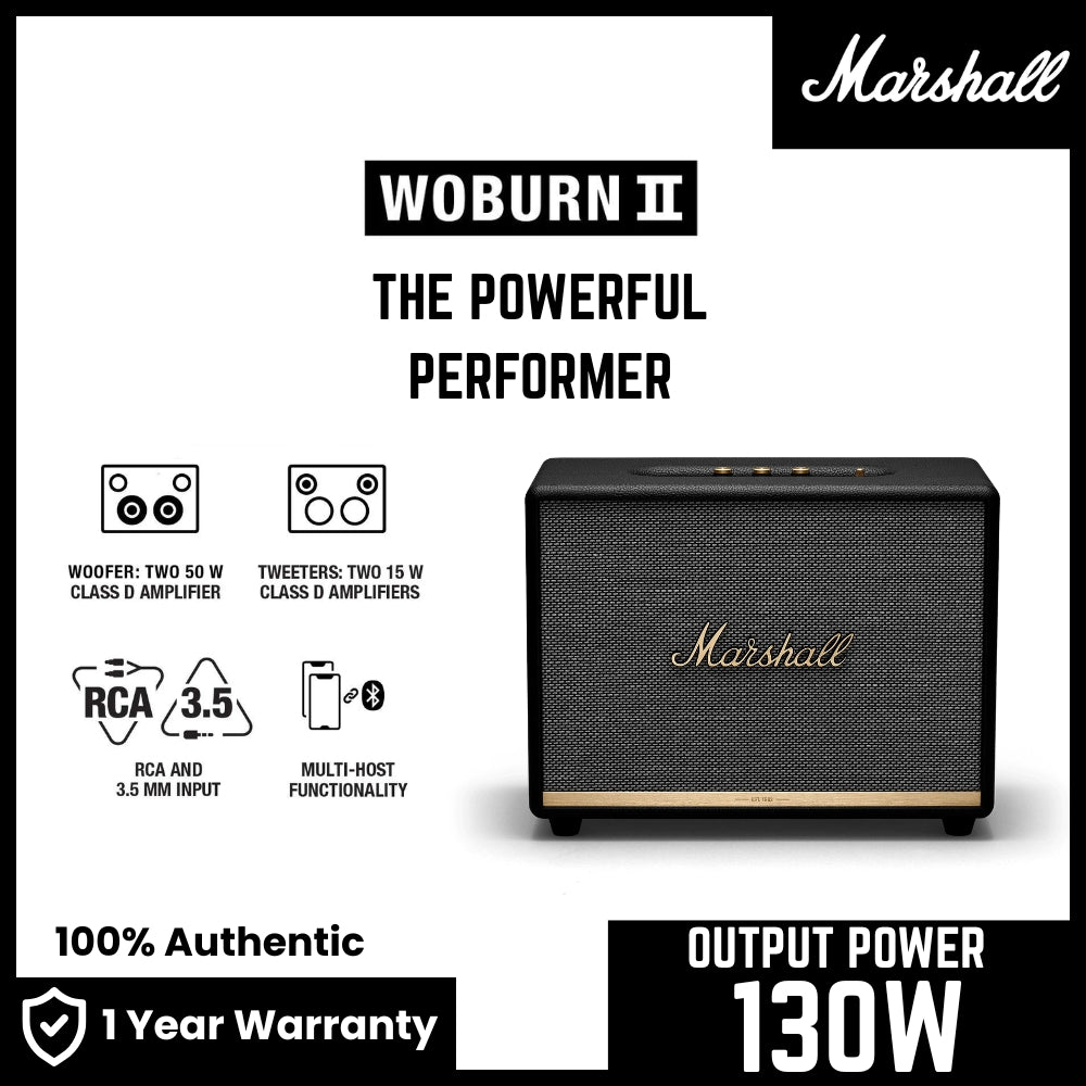 Marshall - Woburn 2 Bluetooth Homeline Speaker - Black