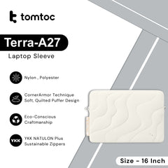 Tomtoc - Terra-A27 Laptop Sleeve ( 16 Inch ) - Snowberg