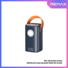 REMAX - RPP-100 Gutitan Series 60000mAh PD+QC Fast Charging Power Bank(PD 100W+QC 22.5W) - Blue
