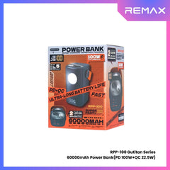REMAX - RPP-100 Gutitan Series 60000mAh PD+QC Fast Charging Power Bank(PD 100W+QC 22.5W) - Blue