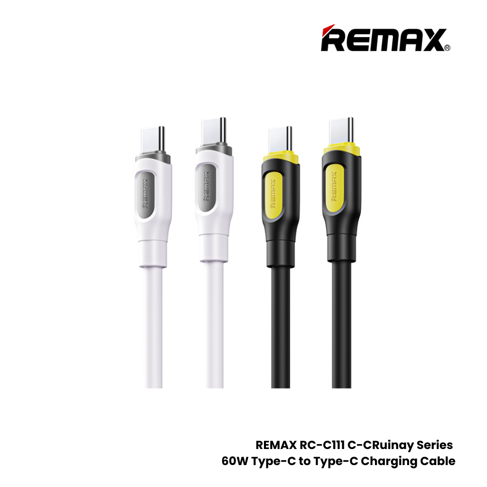 REMAX RC-C111 C-C Ruinay Series 60W Type-C to Type-C Fast Charging Cable - Black