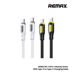 REMAX RC-C111 C-C Ruinay Series 60W Type-C to Type-C Fast Charging Cable - Black
