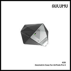 Aulumu - A39 Geometric Case For AirPods Pro 3 - Black