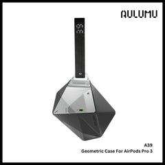 Aulumu - A39 Geometric Case For AirPods Pro 3 - Black