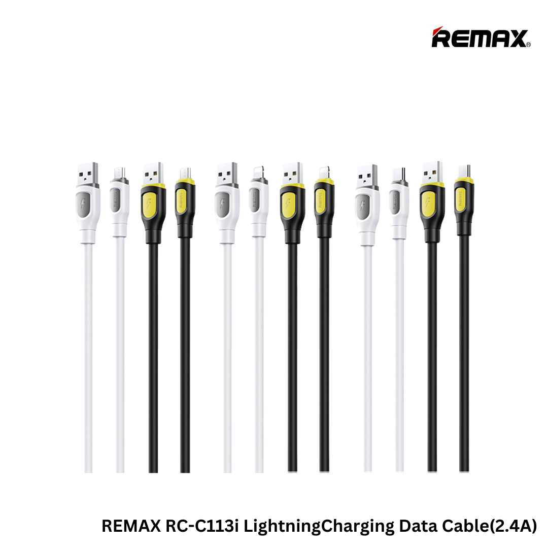 REMAX RC-C113i Ruinay Series lightning Data Cable(2.4A) - Black
