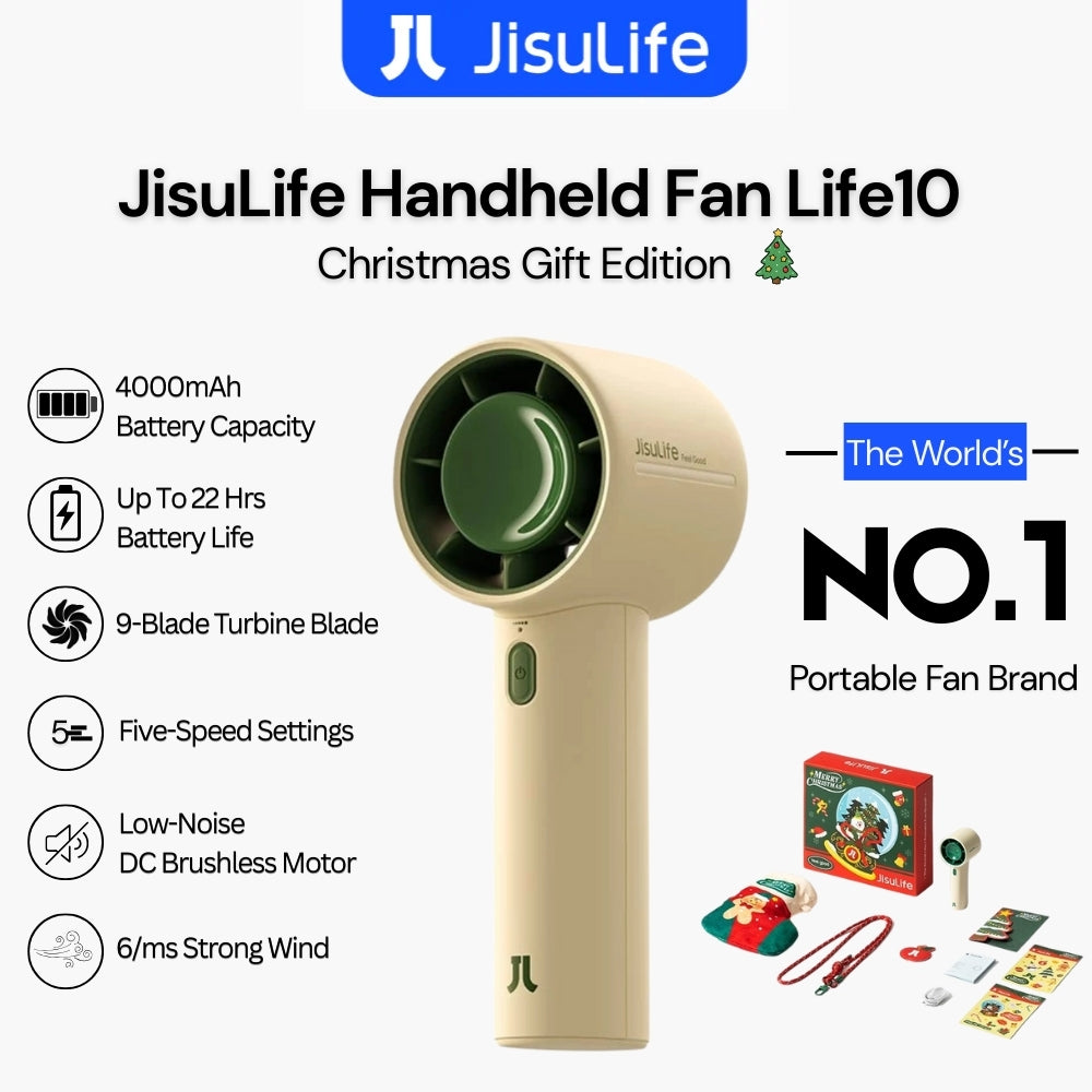 JisuLife - Handheld Fan Life10 (4000mAh) - Christmas Gift Edition