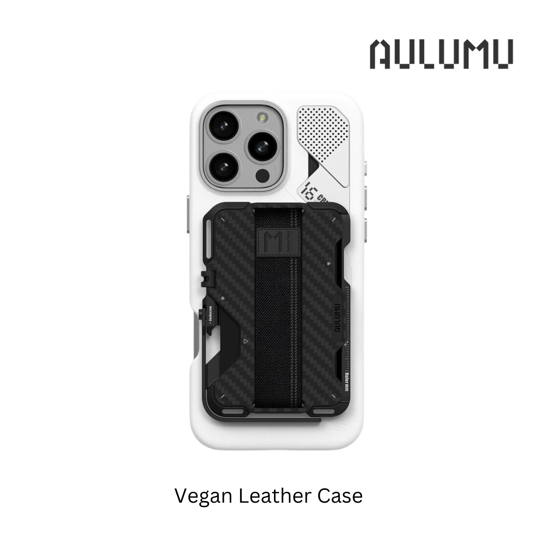 iPhone 16 Pro Max >> AULUMU Vegan Leather Case - White