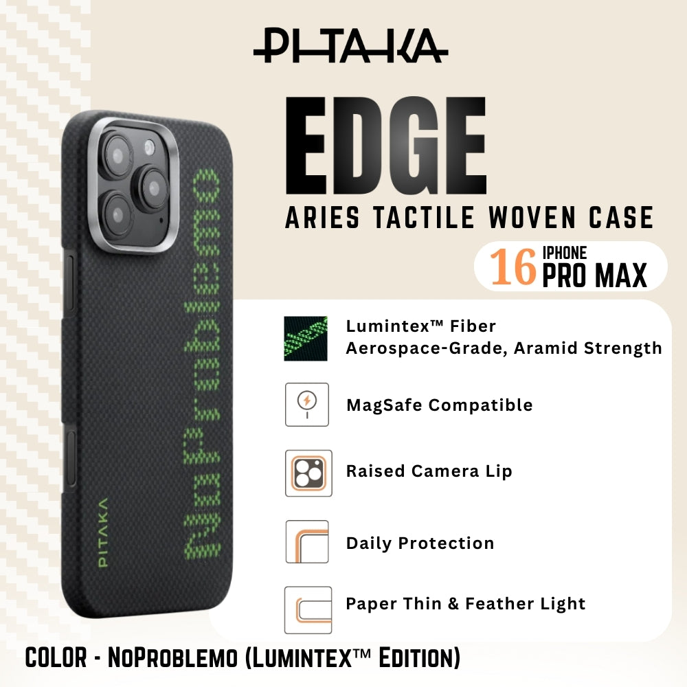 PITAKA - iPhone 16 Pro Max Case ( Aries Tactile Woven ) - NoProblemo