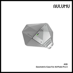 Aulumu - A39 Geometric Case For AirPods Pro 3 - Grey