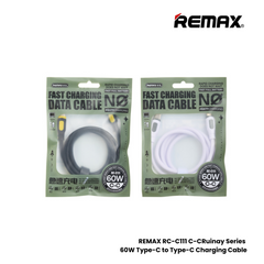 REMAX RC-C111 C-C Ruinay Series 60W Type-C to Type-C Fast Charging Cable - Black