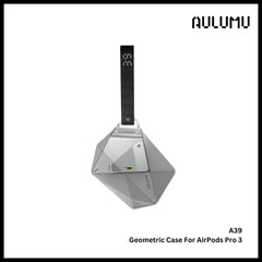 Aulumu - A39 Geometric Case For AirPods Pro 3 - Grey