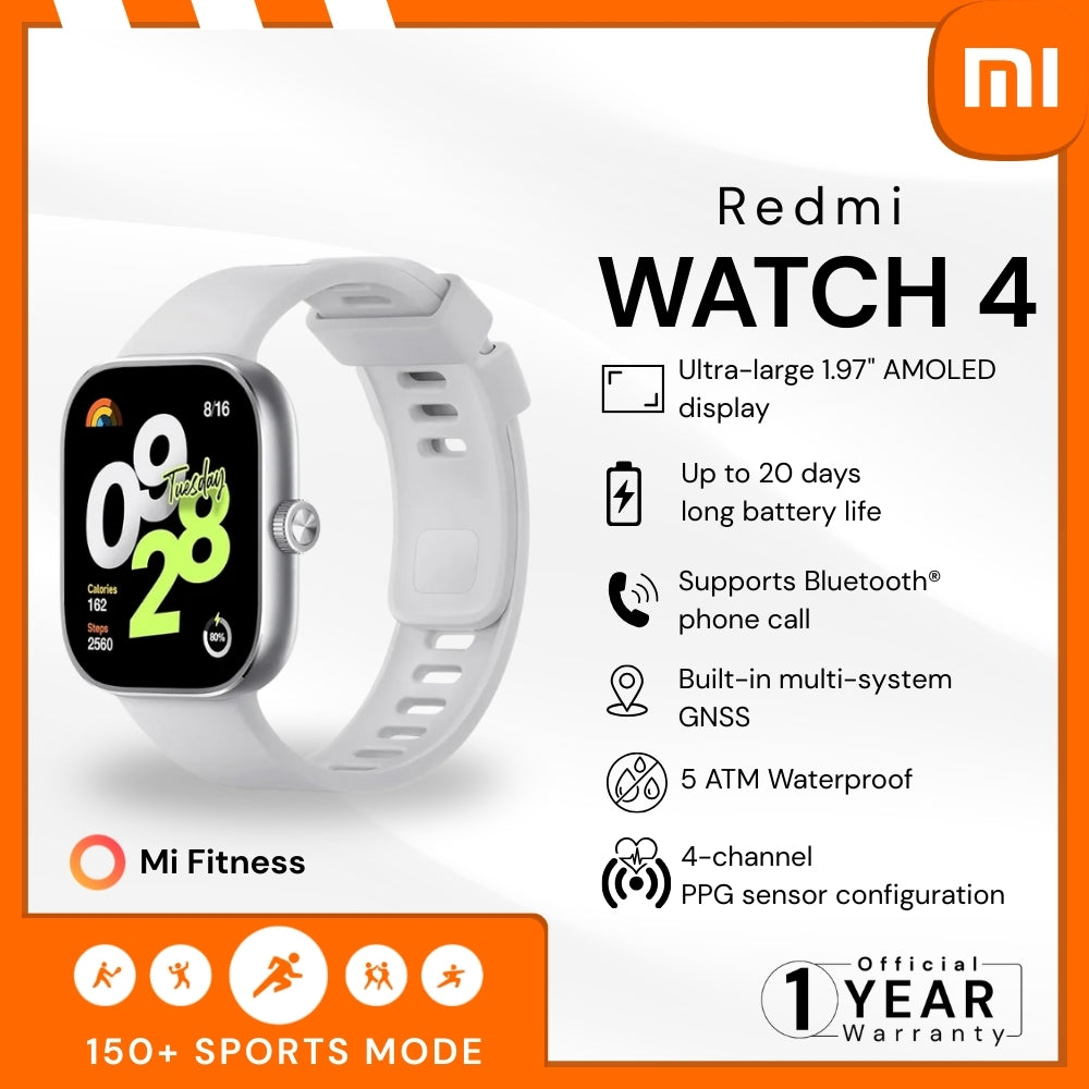 REDMI Watch 4 Smart Watch - Silver Grey