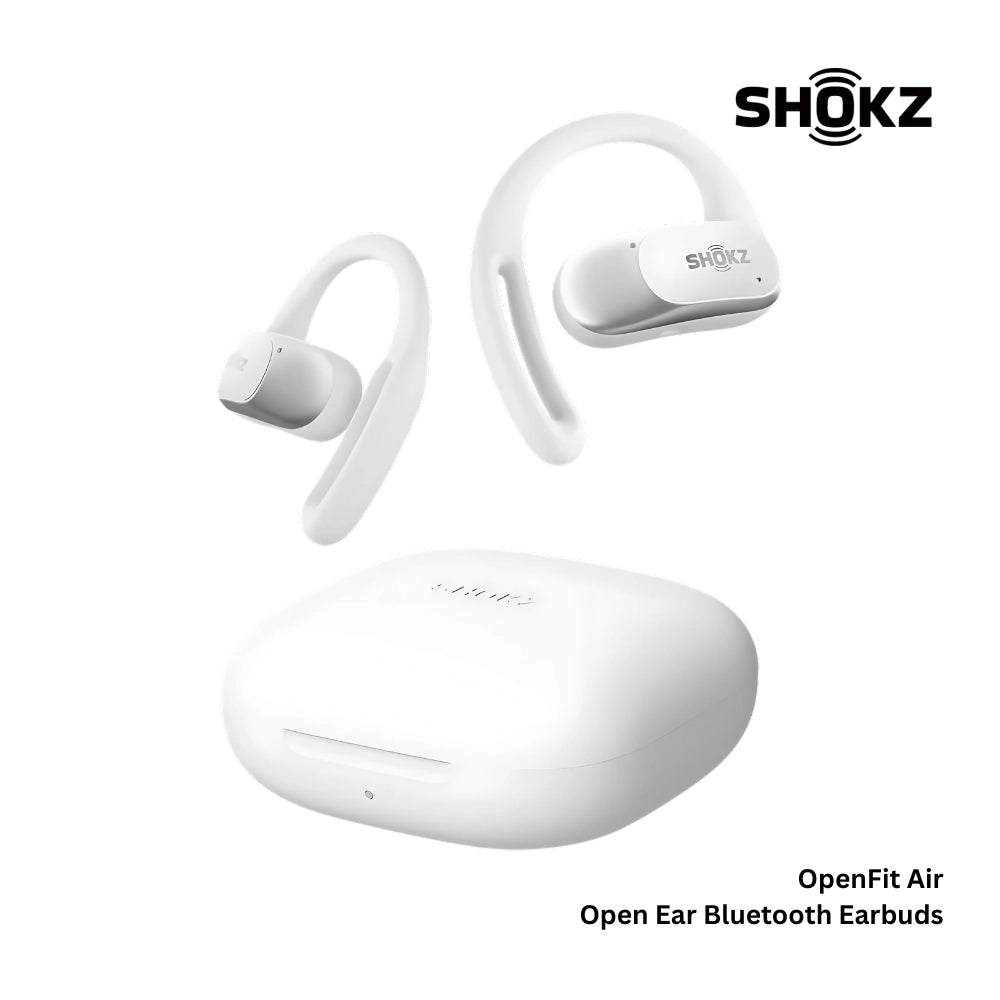 SHOKZ - OPEN FIT AIR Open Ear Bluetooth Earbuds - White
