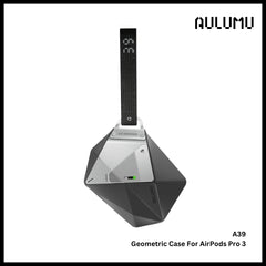 Aulumu - A39 Geometric Case For AirPods Pro 3 - Translucent Grey