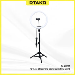 RTAKO - ZJ-ZBT01 13" Live Streaming Stand With Ring Light