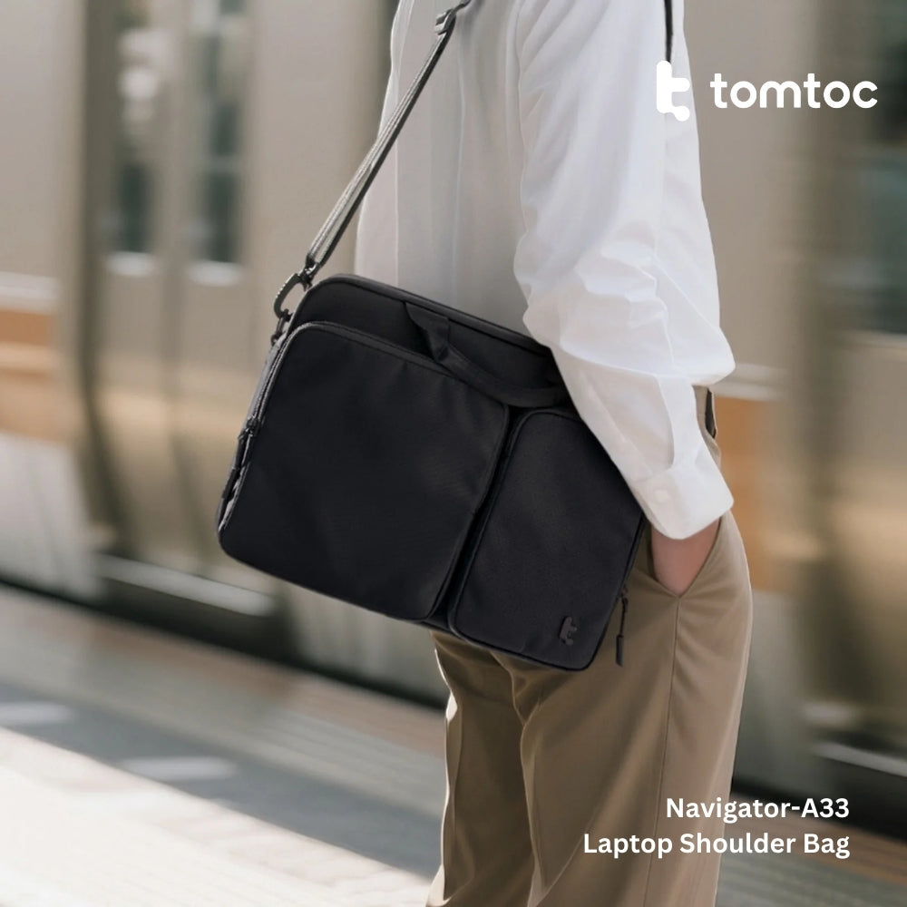 Tomtoc - Navigator-A33 Laptop Shoulder Bag ( 16 Inch Universal ) - Black