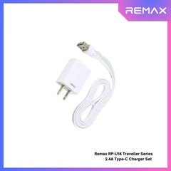 REMAX RP-U14 Traveller Series 2.4A Type-C Charger Set (1 USB) - White