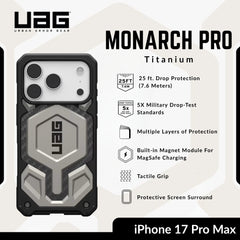 UAG - Monarch Pro Case For iPhone 17 Pro Max - Titanium