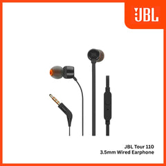 JBL - TUNE 110 3.5mm Wired Earphone - Black
