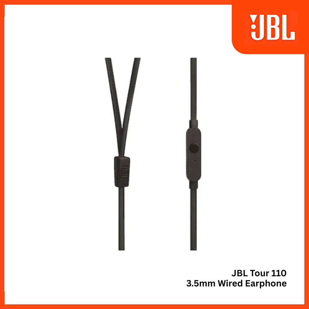 JBL - TUNE 110 3.5mm Wired Earphone - Black
