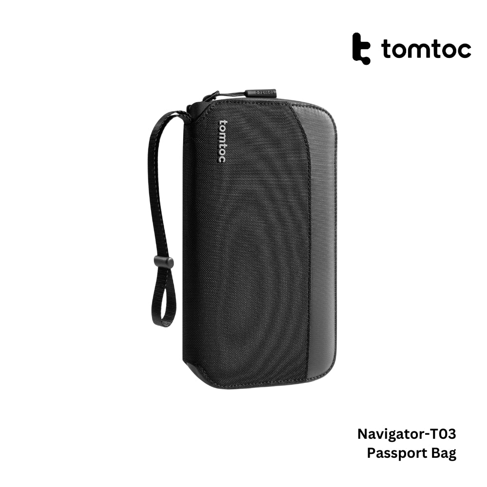 TOMTOC - Navigator-T03 Passport Holder - Black