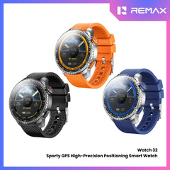 REMAX - Watch 32 Sporty GPS high-precision Positioning Smart Watch - Blue