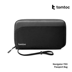 TOMTOC - Navigator-T03 Passport Holder - Black