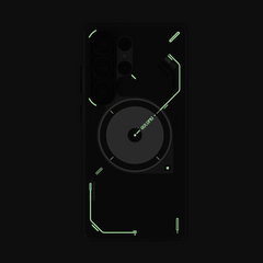 Aulumu - S25 Frosted Case for Samsung Galaxy S25 Ultra | Subtle Glow-in-the -Dark | Translucent Gray&White | Magnetic