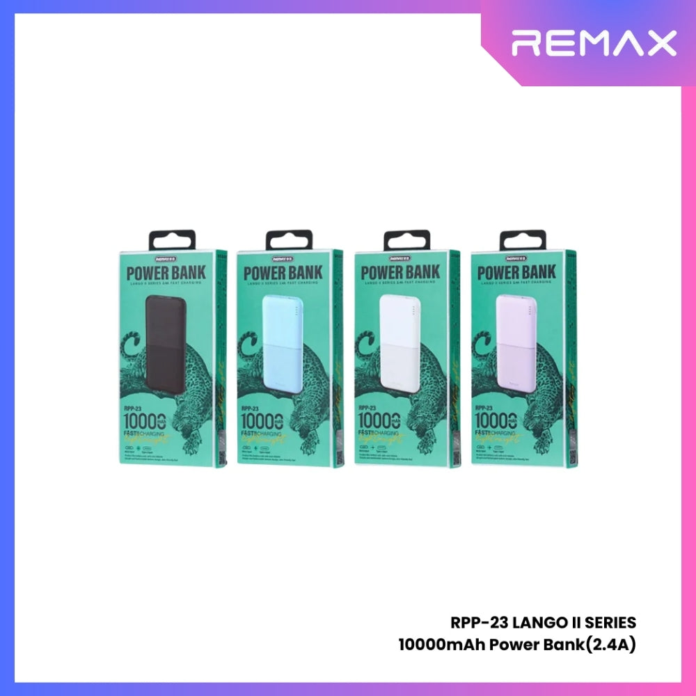 REMAX RPP-23 Lango 2 Series 10000mAh Fast Charging Power Bank(2.4A) - Blue
