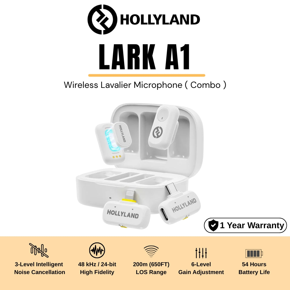 HOLLYLAND - LARK A1 Lavalier Wireless Microphone - Combo