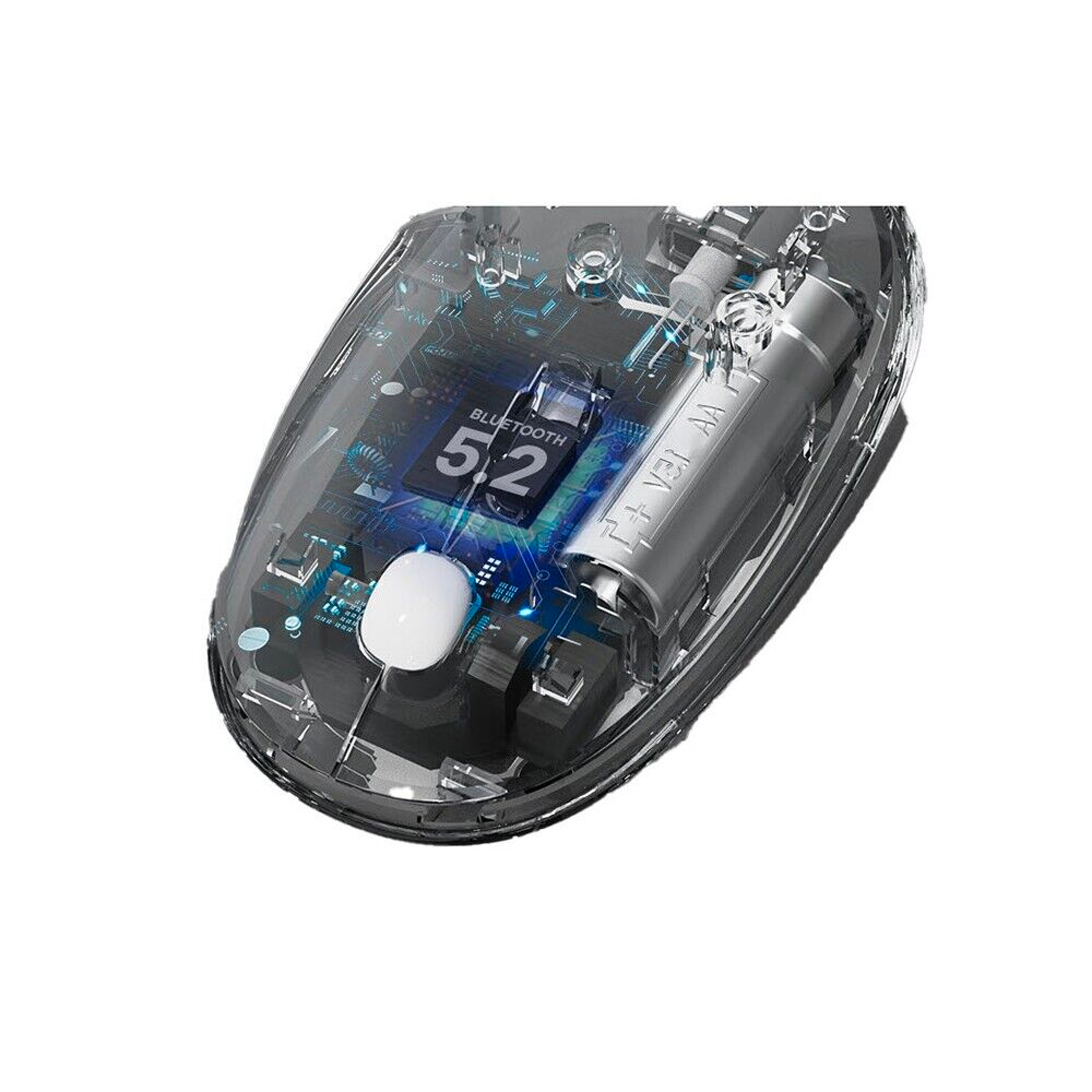 Actto LED Bluetooth Low Noise Optical Mouse Soft Curve 3-Step DPI Bluetooth 5.2( MINT)