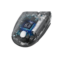 Actto LED Bluetooth Low Noise Optical Mouse Soft Curve 3-Step DPI Bluetooth 5.2(Navy)