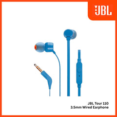 JBL - TUNE 110 3.5mm Wired Earphone - Blue