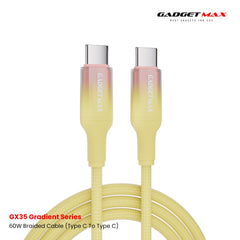 Gadget Max - GX35 C-C Gradient Series PD Fast Charging Data Cable (60W) - Yellow