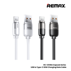 REMAX RC-C038A Capsule Series 66W USB to Type-C Fast Charging Data Cable - White