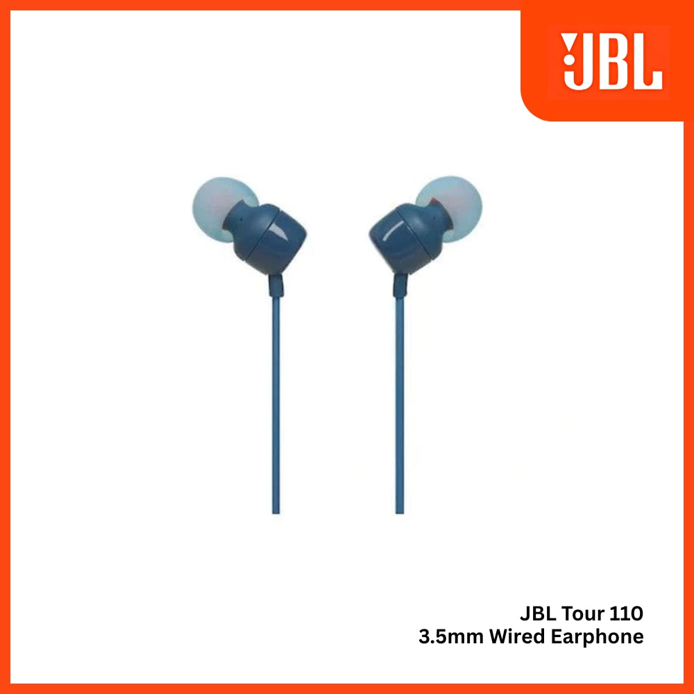 JBL - TUNE 110 3.5mm Wired Earphone - Blue