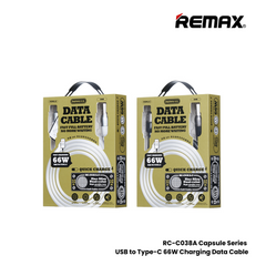 REMAX RC-C038A Capsule Series 66W USB to Type-C Fast Charging Data Cable - White