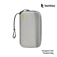 TOMTOC - Navigator-T03 Passport Holder - Grey