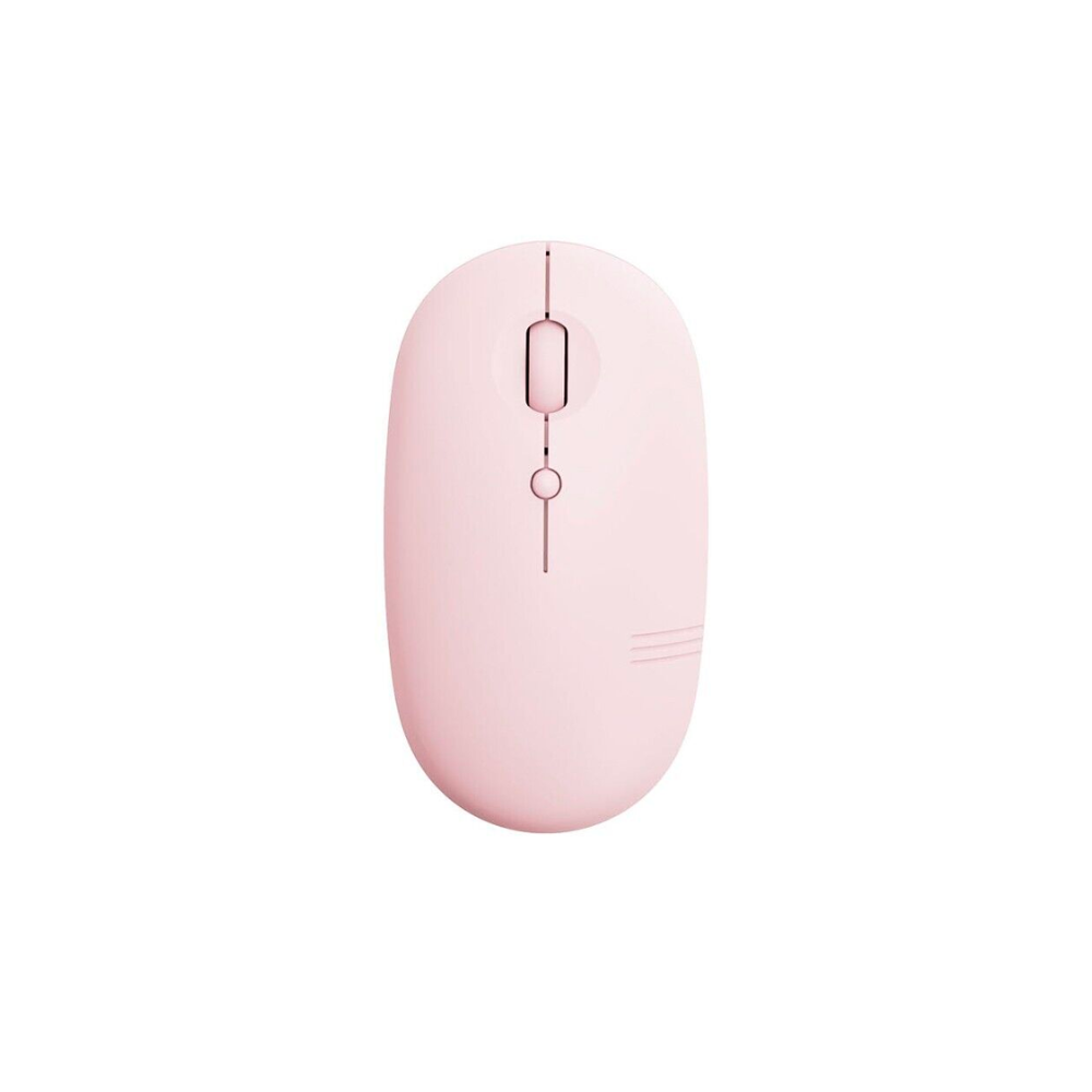 Actto LED Bluetooth Low Noise Optical Mouse Soft Curve 3-Step DPI Bluetooth 5.2(Pink)