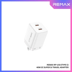 REMAX - RP-U33 Qingee Series PD Super Si Charger ( 40W ) - White