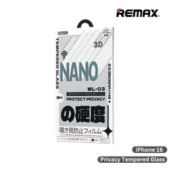 REMAX - WL-03 iPhone 16 Future Ultra-Soft Series Tempered Glass (Privacy) - Light Grey