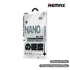 REMAX - WL-03 iPhone 16 Plus Future Ultra-Soft Series Tempered Glass (Privacy) - Light Grey