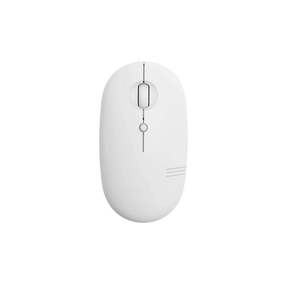 Actto LED Bluetooth Low Noise Optical Mouse Soft Curve 3-Step DPI Bluetooth 5.2(White)