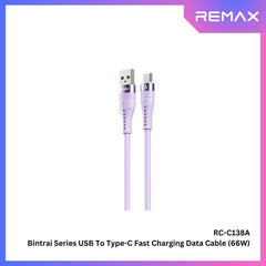 REMAX - RC-C138A Bintrai Series USB to Type-C Fast Charging Data Cable ( 66W ) - Purple