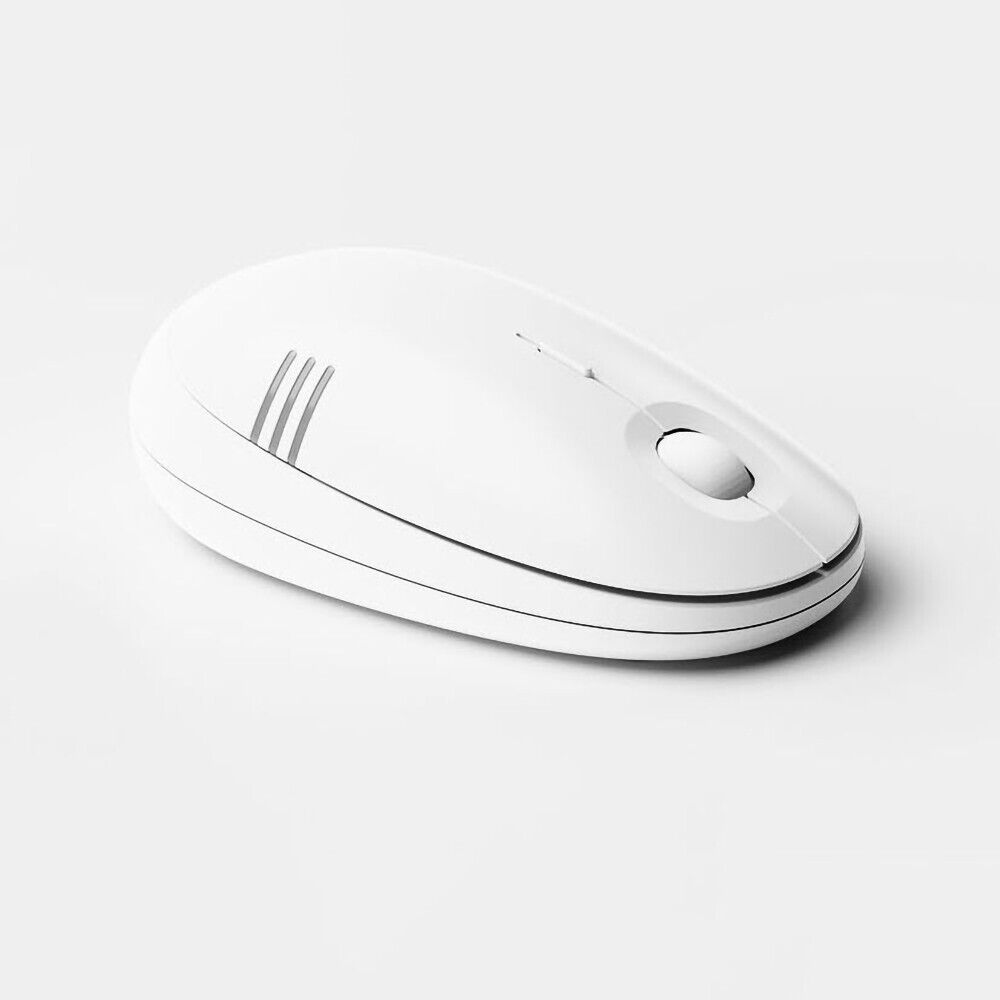 Actto LED Bluetooth Low Noise Optical Mouse Soft Curve 3-Step DPI Bluetooth 5.2(White)