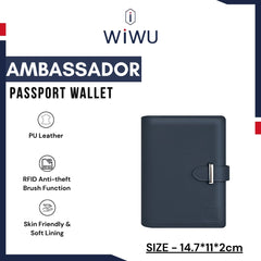WIWU - Ambassdor Passport Wallet - Blue