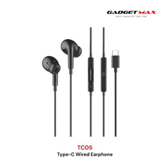 GADGET MAX - TC05 Type-C Wired Earphone - Black