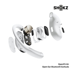 SHOKZ - OPEN FIT AIR Open Ear Bluetooth Earbuds - White